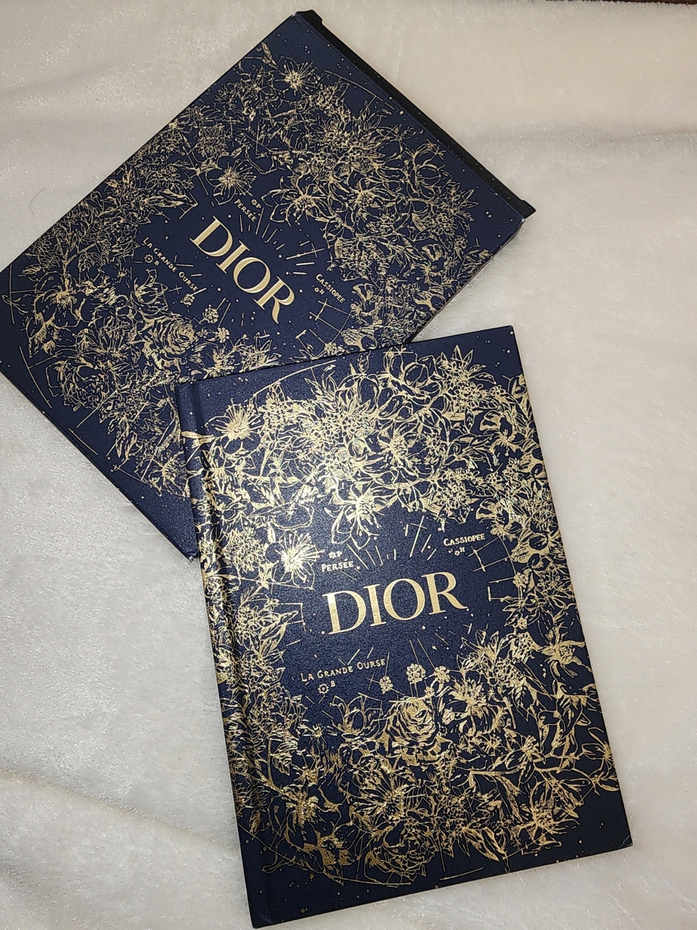 LUXURIOUS Dior Beauty GWP Navy and Gold Floral Hardcover Notebook